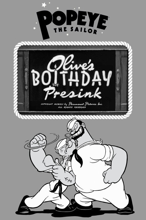 Movie poster for Olive's Boithday Presink (1941)