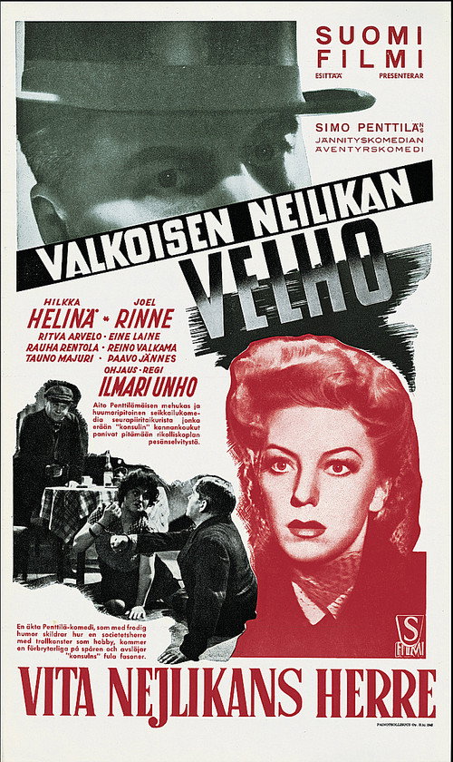 Movie poster for Valkoisen neilikan velho (1945)