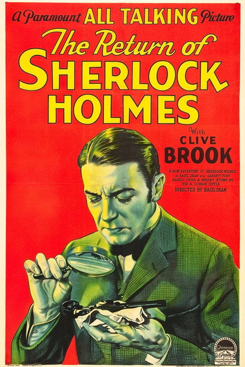 Movie poster for The Return of Sherlock Holmes (1929)