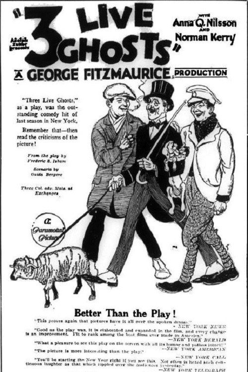 Movie poster for Three Live Ghosts (1922)
