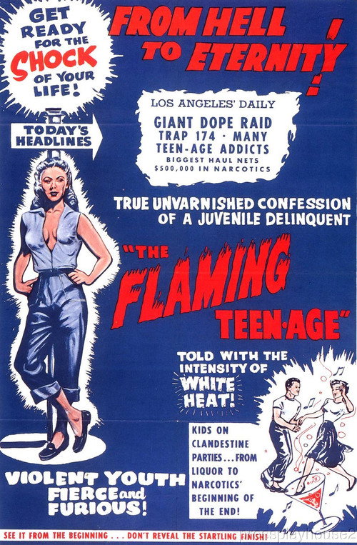 Movie poster for The Flaming Teenage (1956)