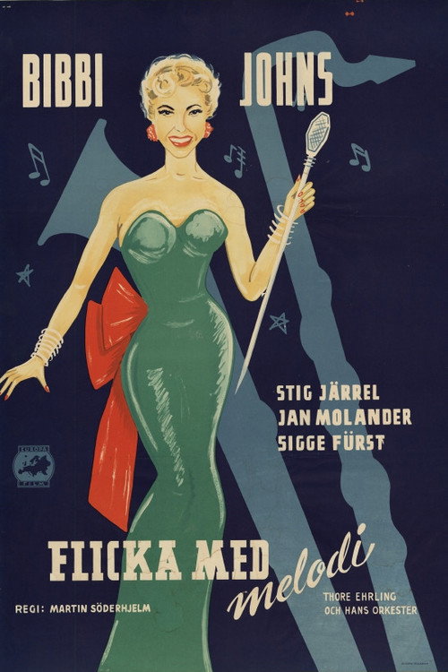 Movie poster for Flicka med melodi (1954)