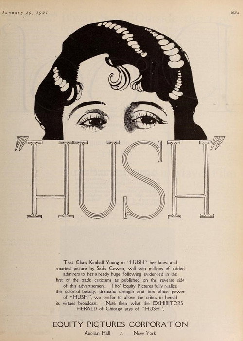 Movie poster for Hush (1921)