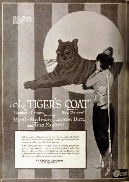 Movie poster for The Tiger's Coat (1920)