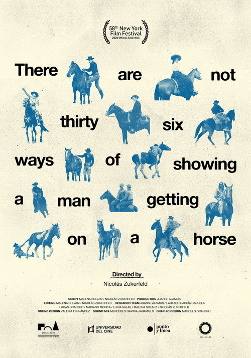 Movie poster for There Are Not Thirty-Six Ways of Showing a Man Getting on a Horse (2020)