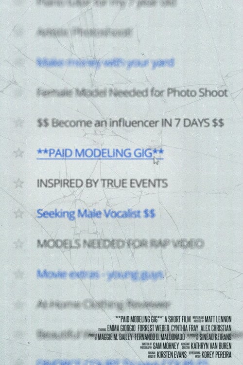 Movie poster for **PAID MODELING GIG** (2022)