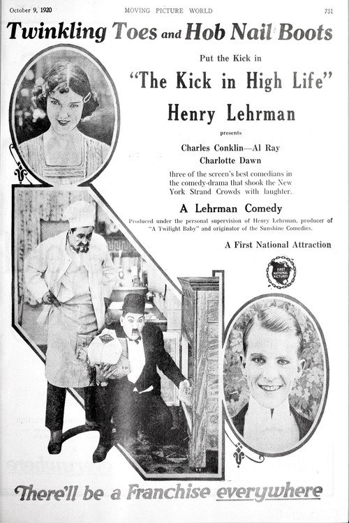 Movie poster for The Kick in High Life (1920)