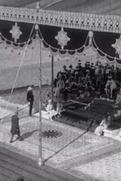 Movie poster for Our King Emperor and Queen Empress Hold a Durbar in Delhi (1912)