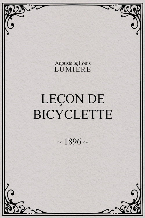 Movie poster for Leçon de bicyclette (1896)