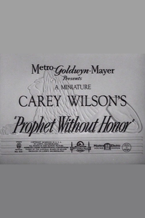Movie poster for Prophet Without Honor (1939)
