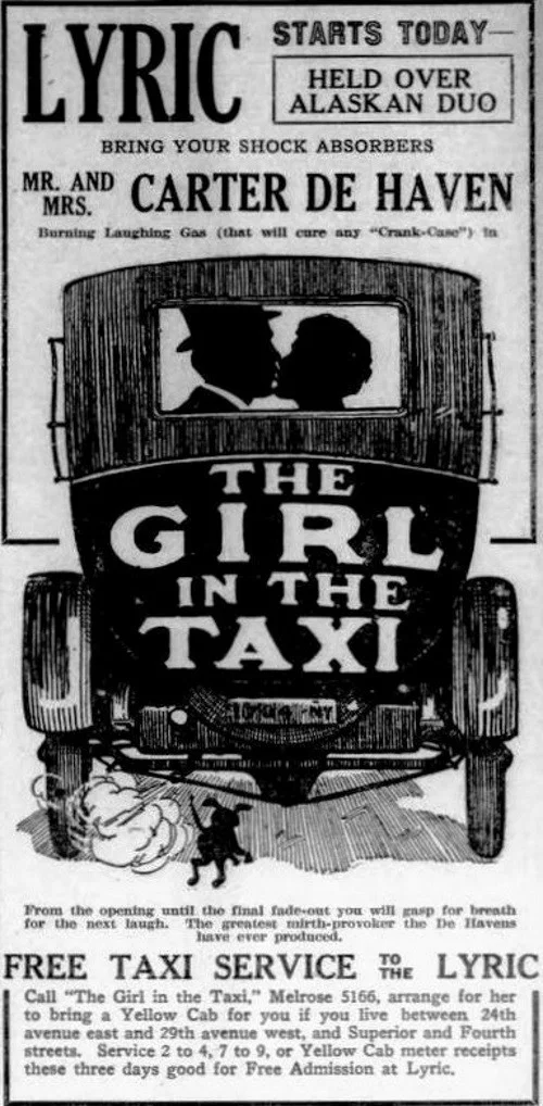 Movie poster for The Girl in the Taxi (1921)