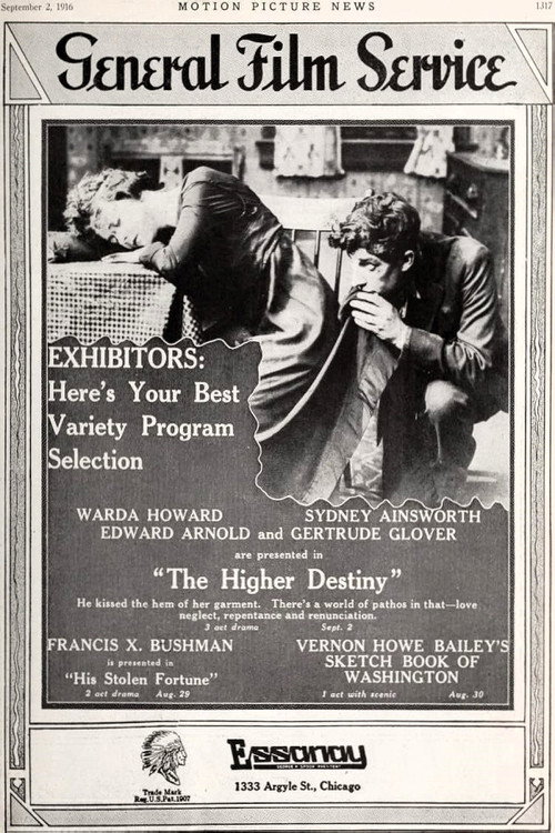 Movie poster for The Higher Destiny (1916)