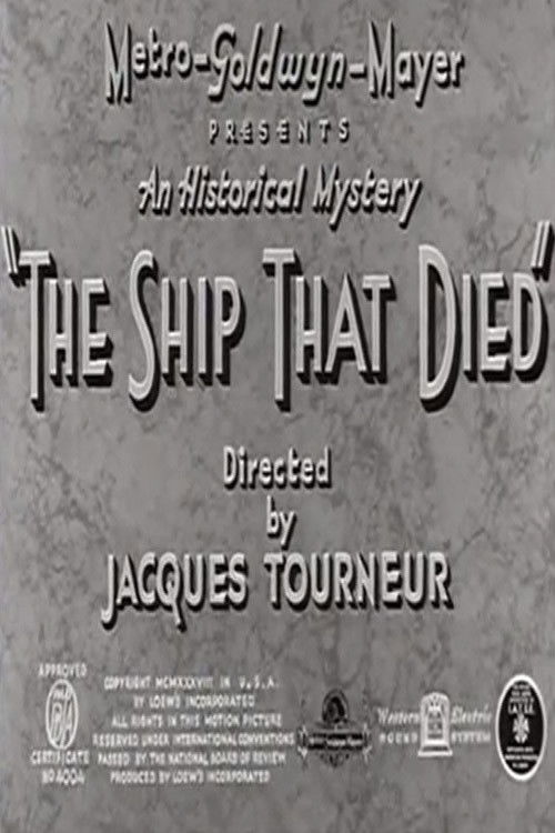 Movie poster for The Ship That Died (1938)