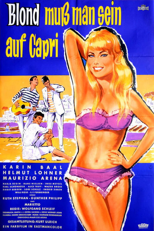 Movie poster for Blond muß man sein auf Capri (1961)