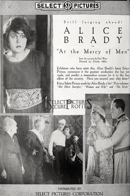 Movie poster for At the Mercy of Men (1918)