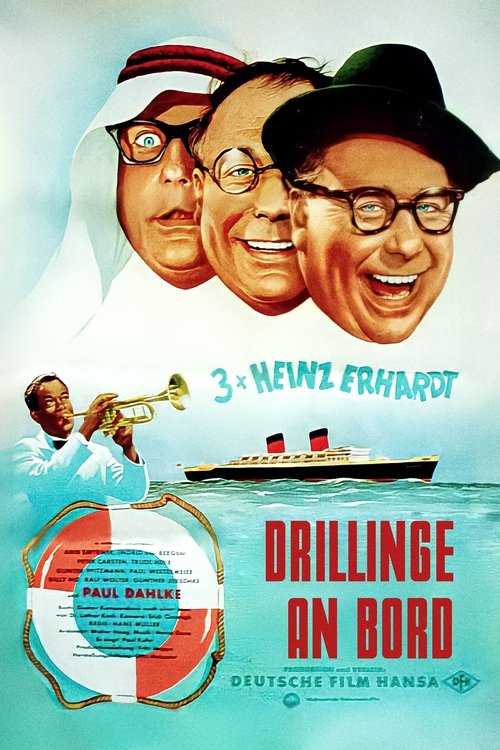Movie poster for Drillinge an Bord (1959)