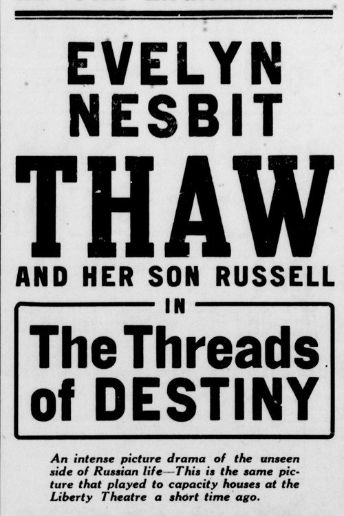 Movie poster for Threads of Destiny (1914)