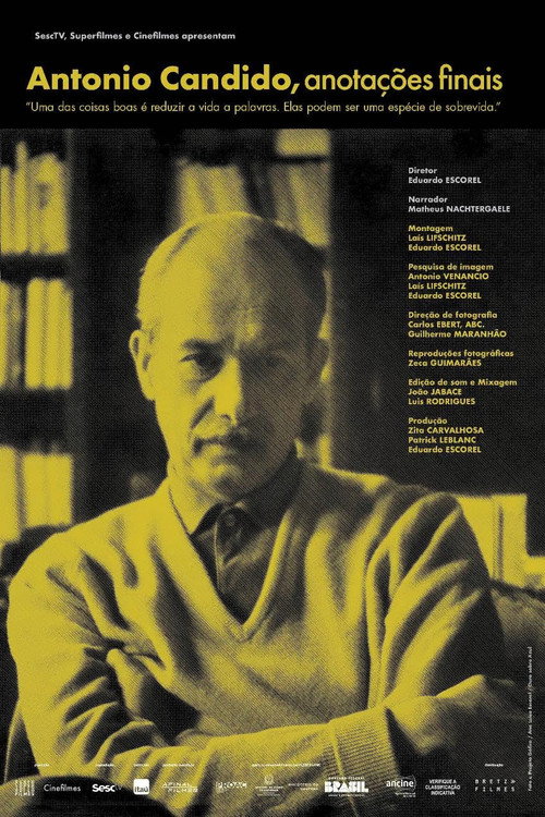 Movie poster for Antonio Candido, Final Notes (2024)