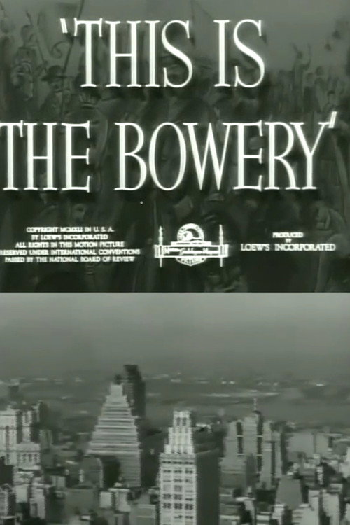 Movie poster for This Is the Bowery (1941)