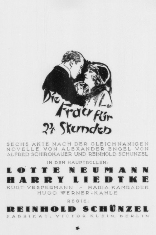 Movie poster for Die Frau für 24 Stunden (1925)