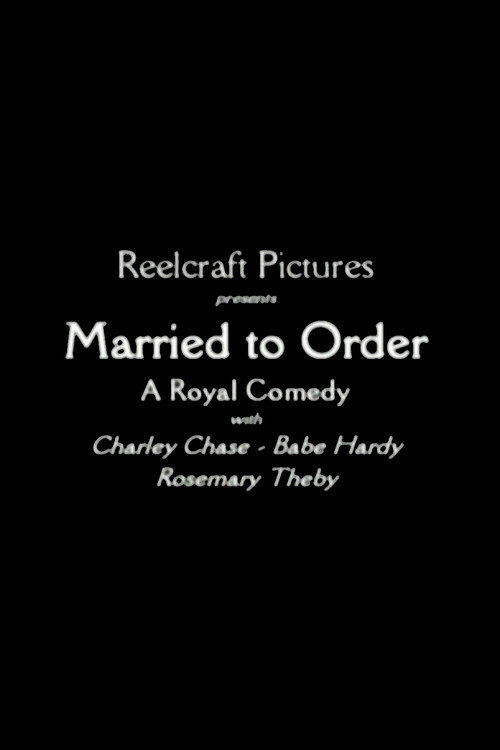 Movie poster for Married to Order (1920)