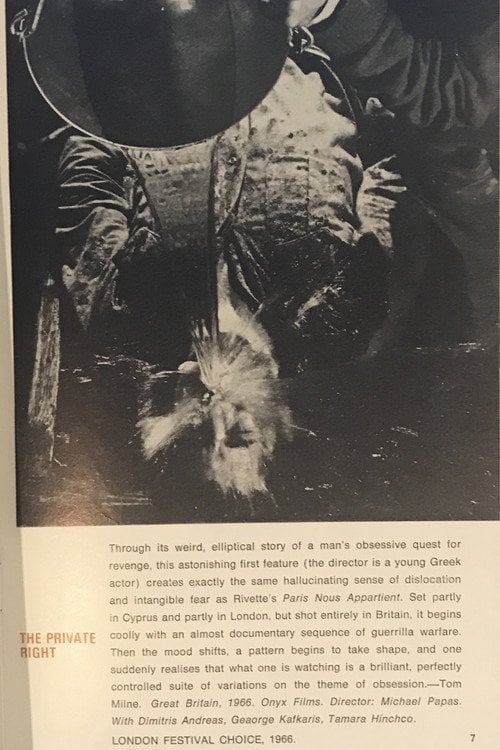 Movie poster for The Private Right (1968)