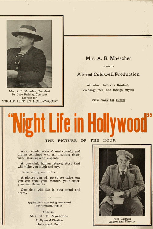 Movie poster for Night Life in Hollywood (1922)