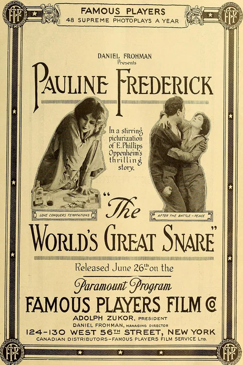Movie poster for The World's Great Snare (1916)