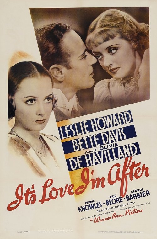 Movie poster for It's Love I'm After (1937)