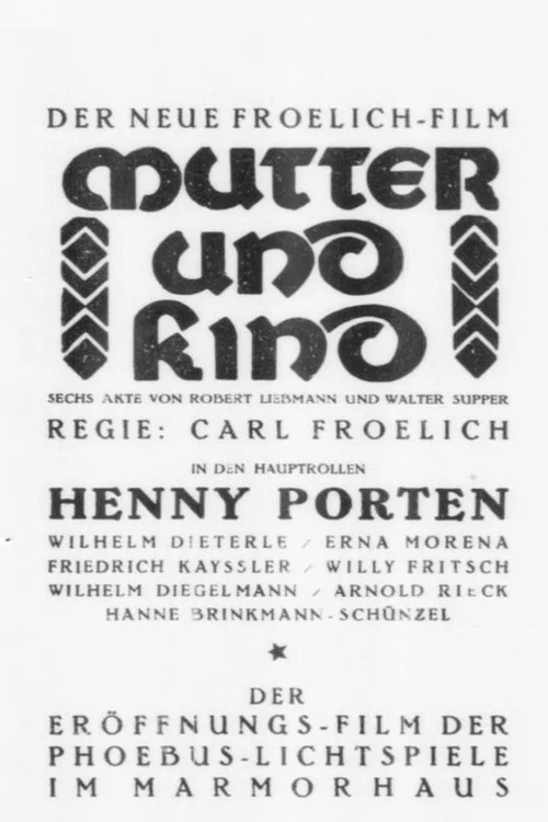 Movie poster for Mother and Child (1924)