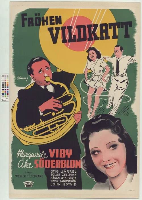 Movie poster for Fröken Vildkatt (1941)
