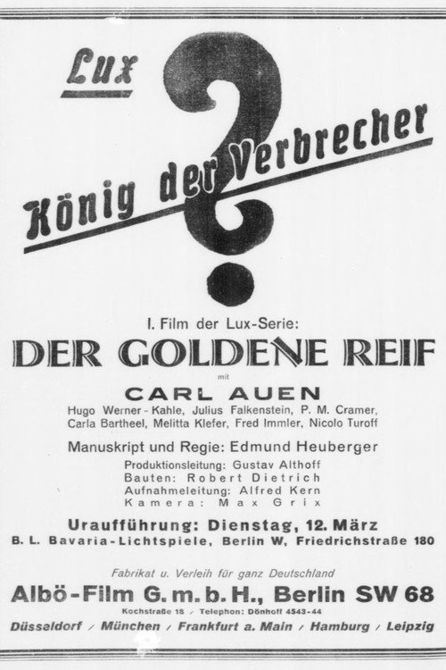 Movie poster for Lux, der König der Verbrecher (1929)