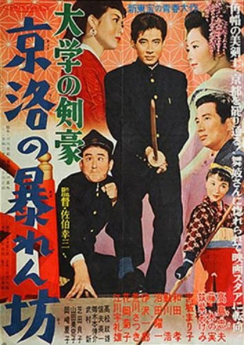 Movie poster for Daigaku no kengō: Keiraku no abarenbō (1956)