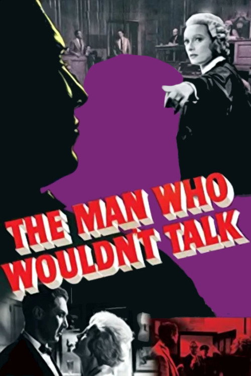 Movie poster for The Man Who Wouldn't Talk (1958)