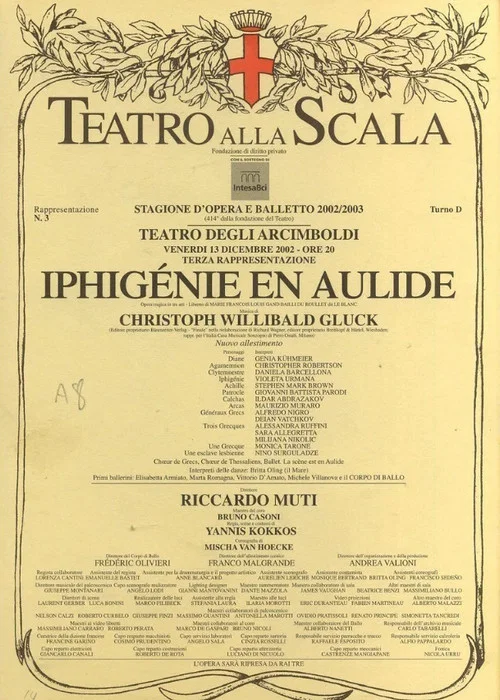 Movie poster for Iphigénie en Aulide (2002)