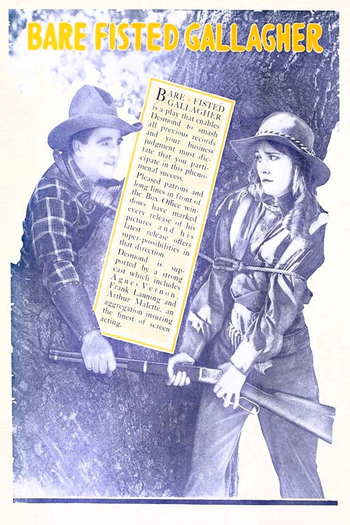 Movie poster for Bare-Fisted Gallagher (1919)