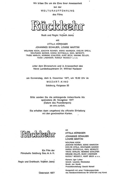 Movie poster for Die Rückkehr des alten Herrn (1978)