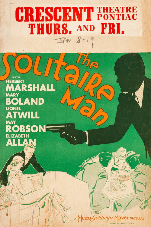 Movie poster for The Solitaire Man (1933)