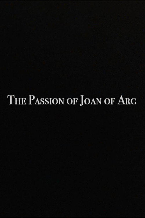 Movie poster for The Passion of Joan of Arc (2001)