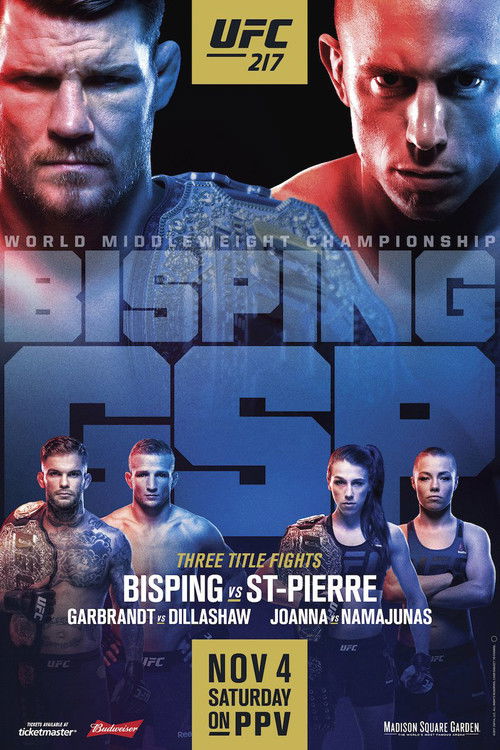 Movie poster for UFC 217: Bisping vs. St-Pierre (2017)