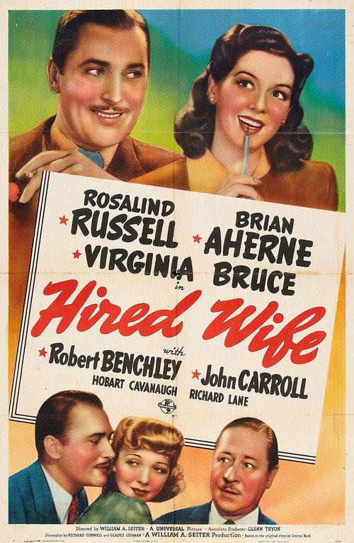 Movie poster for Hired Wife (1940)
