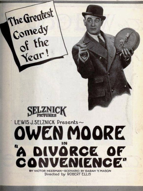 Movie poster for A Divorce of Convenience (1921)