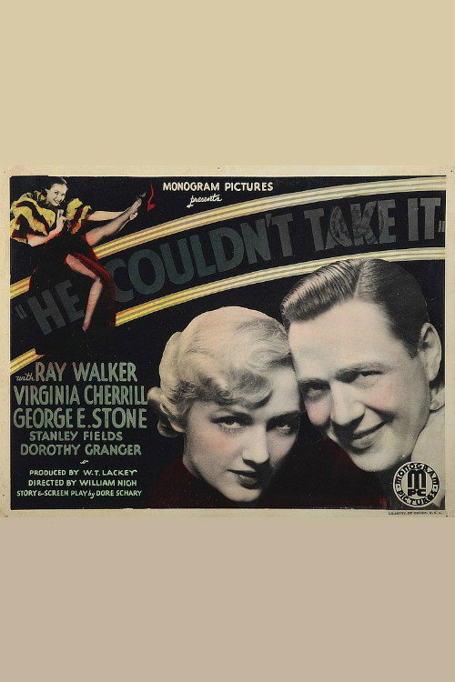 Movie poster for He Couldn't Take It (1933)