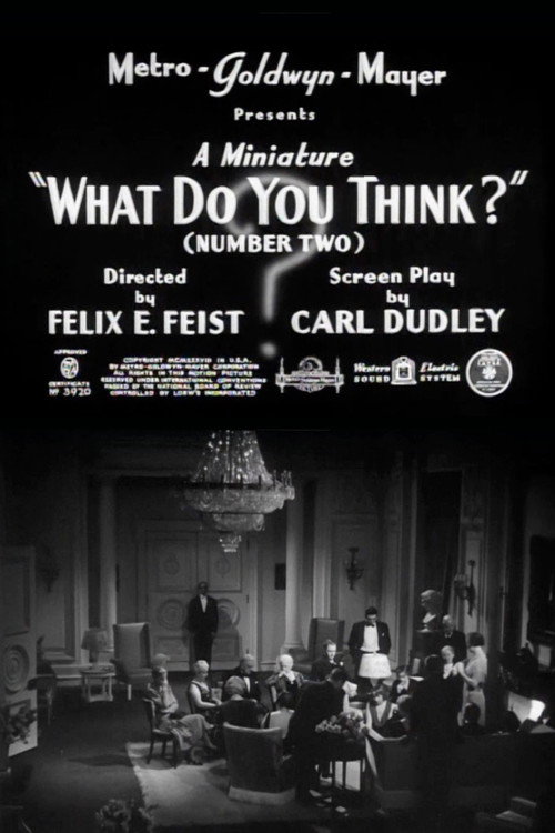 Movie poster for What Do You Think? (Number Two) (1937)