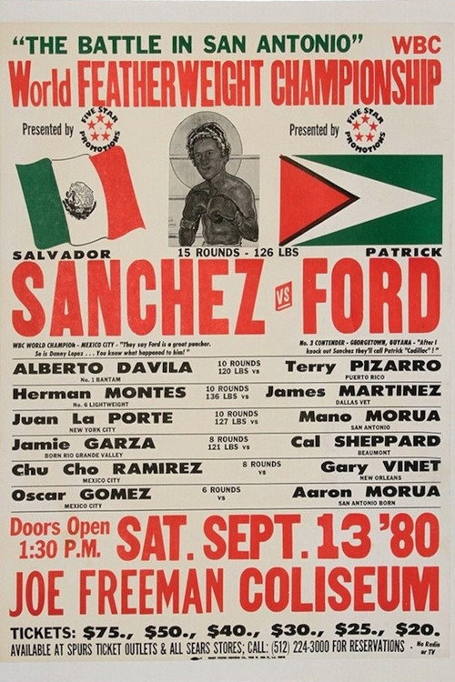 Movie poster for Salvador Sanchez vs. Patrick Ford (1980)
