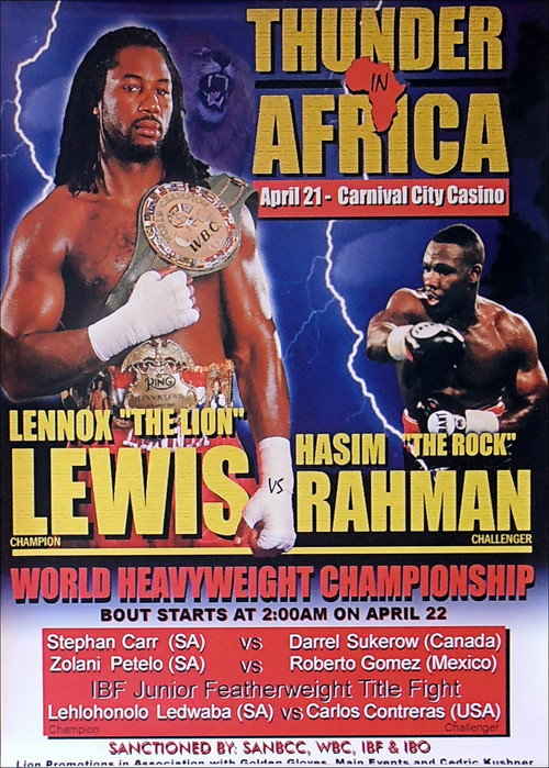 Movie poster for Lennox Lewis vs. Hasim Rahman (2001)