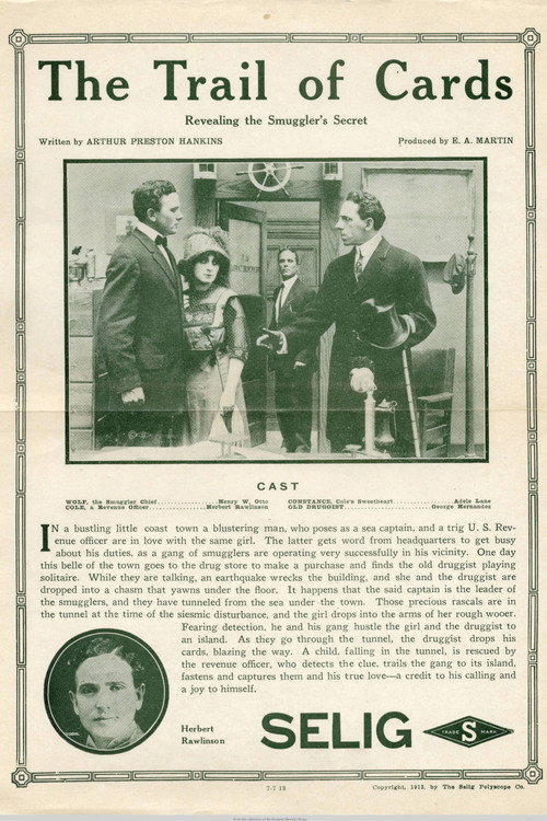 Movie poster for The Trail of Cards (1913)