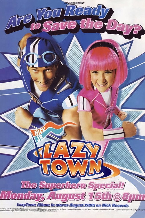 Movie poster for LazyTown’s New Superhero (2005)