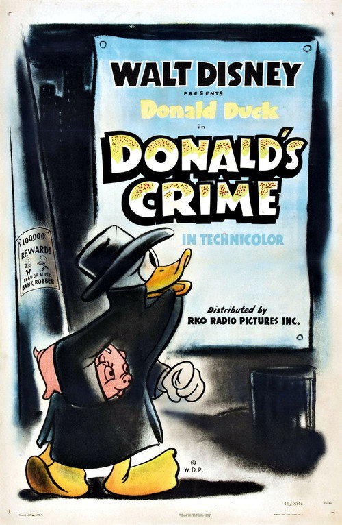 Movie poster for Donald's Crime (1945)