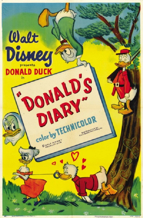 Movie poster for Donald's Diary (1954)